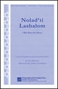 Nolad'ti Lashalom SA choral sheet music cover